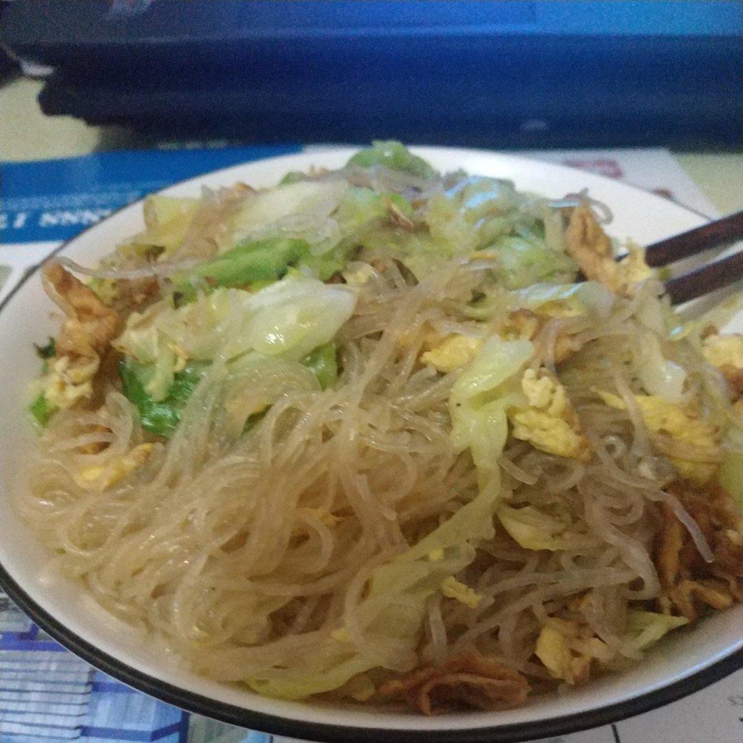 家常小炒：包菜炒粉丝