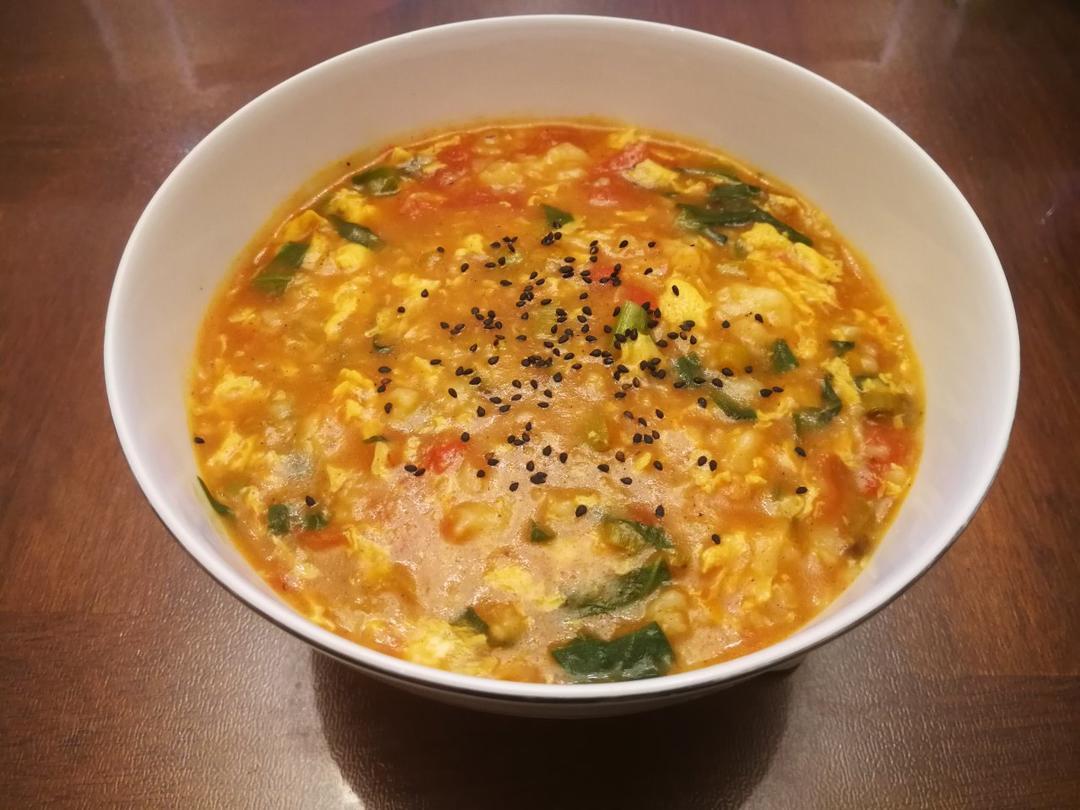 西红柿鸡蛋疙瘩汤
