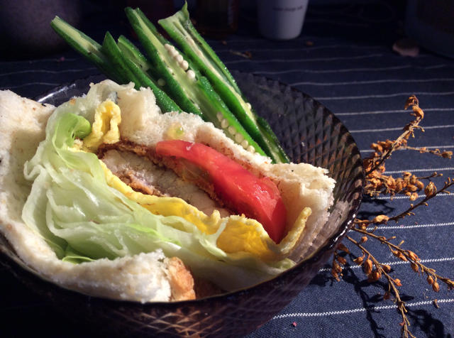 照烧猪排三明治