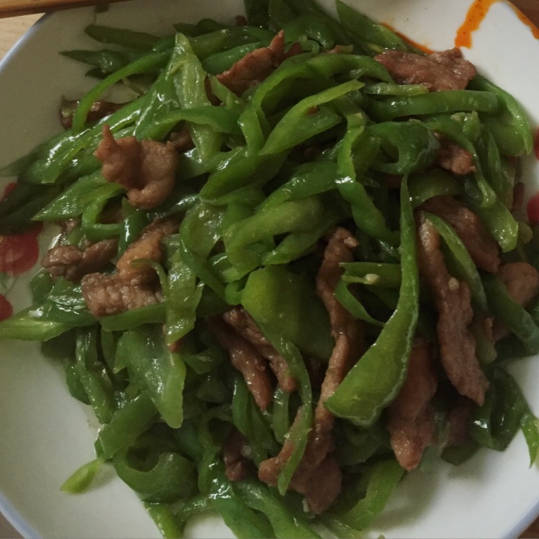青椒炒肉丝