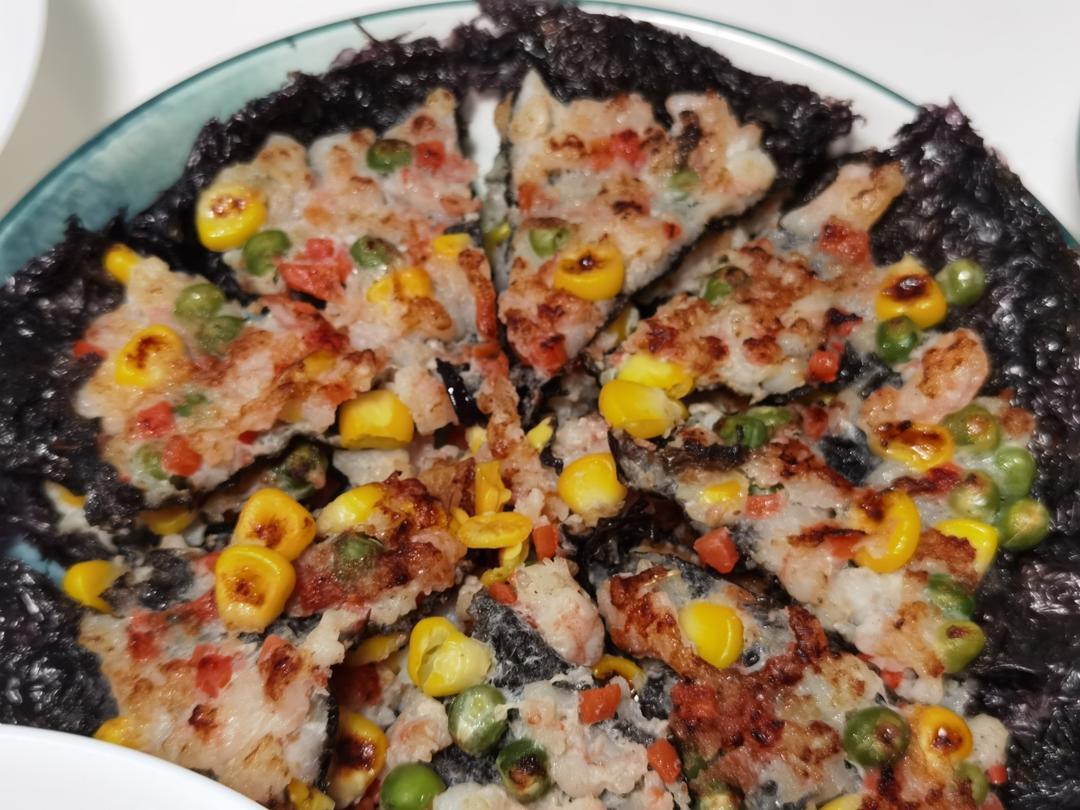 美味紫菜虾滑饼轻松做！香脆可口！低卡营养！
