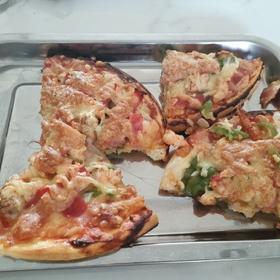 鲜虾🍤培根披萨🍕“内附敲好吃的饼皮做法”