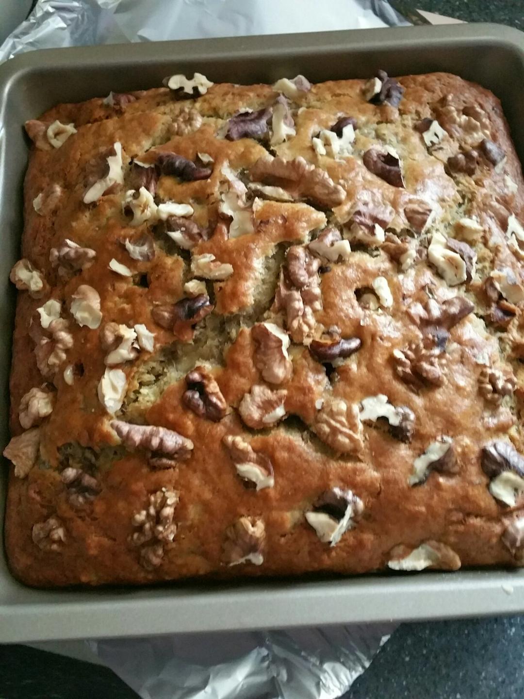 香蕉核桃蛋糕（低油少糖健康版）