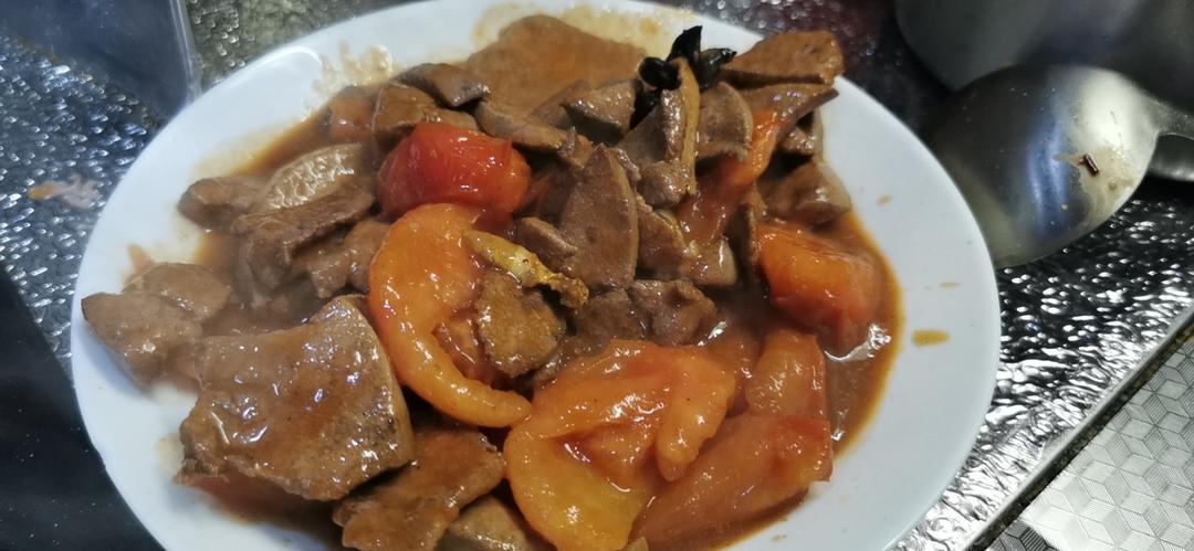 好吃到不肯放的番茄炒猪肝