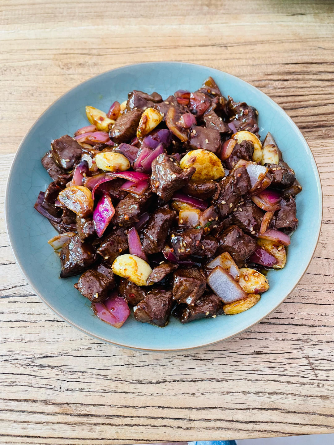 黑胡椒牛肉粒的做法