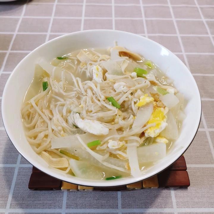快手掉称白萝卜鸡蛋汤