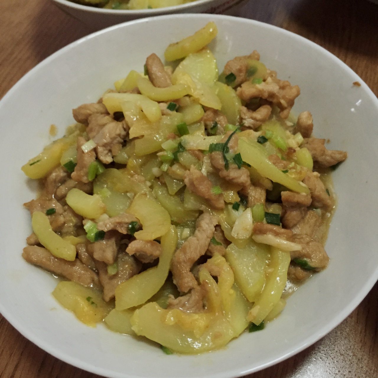 西葫芦炒肉片