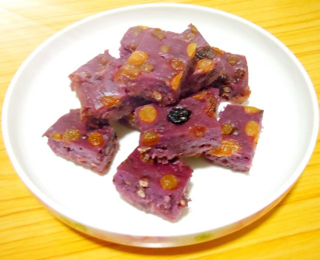 紫薯蜜豆糕的做法