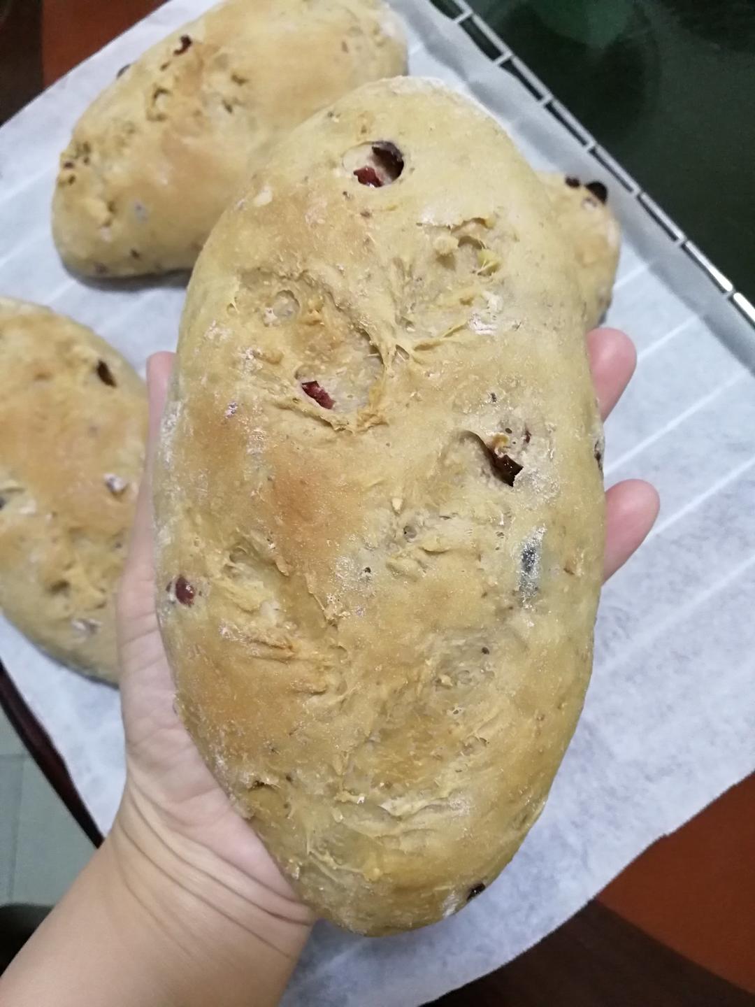 麦片核桃软欧包~汤种