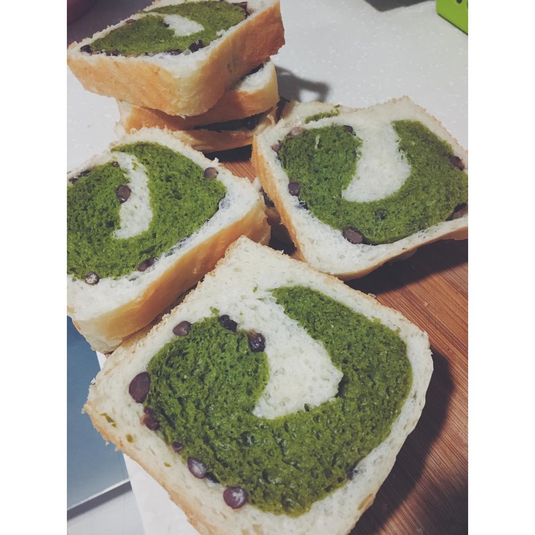 抹茶蜜豆吐司
