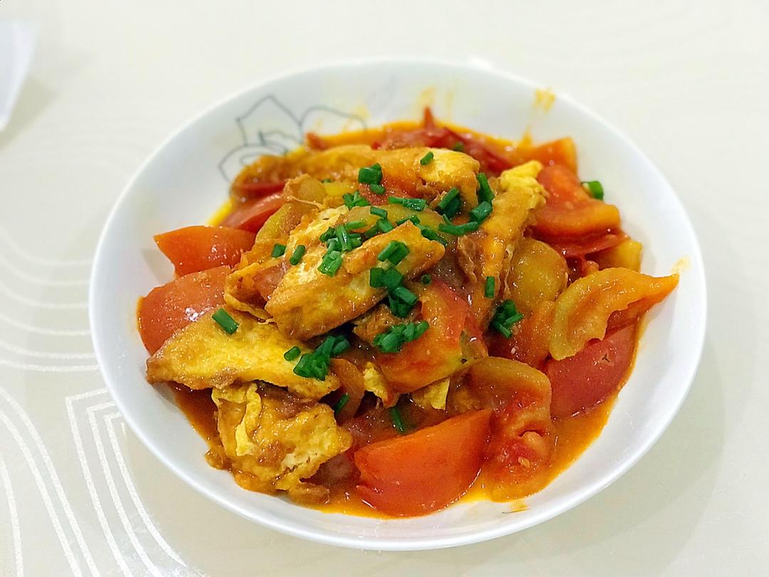 西红柿烧豆腐