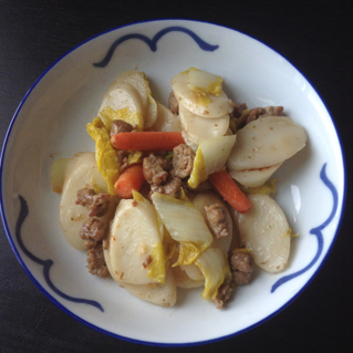 白菜肉丝年糕