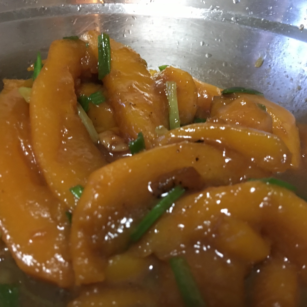 蚝油炒金瓜（南瓜）