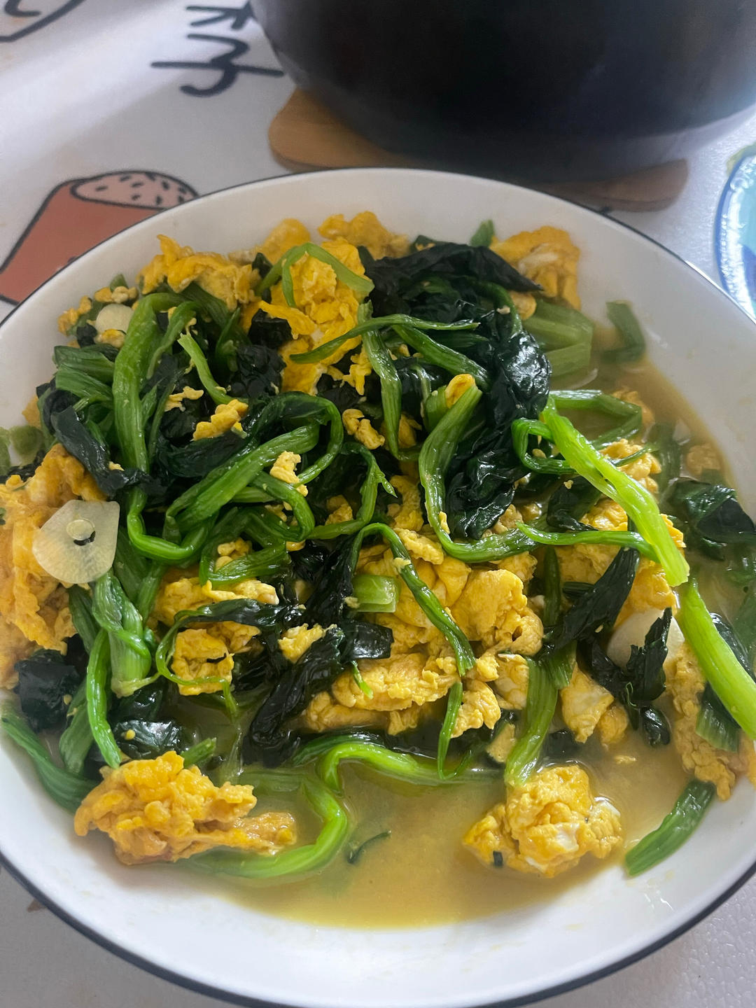 鸡蛋炒菠菜