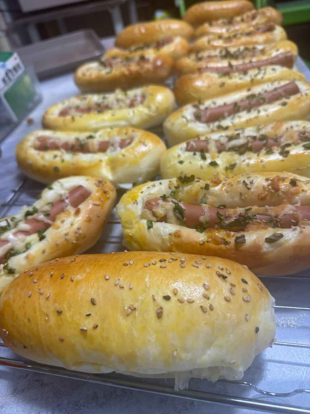 葱香火腿面包