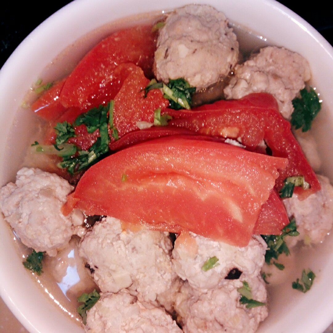 小白菜肉丸汤