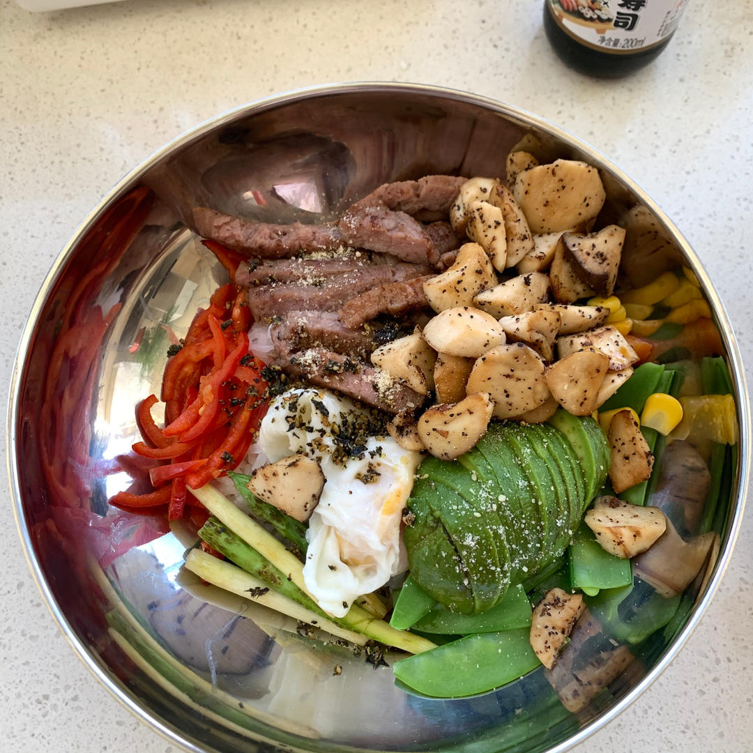 低脂海鲜牛油果波奇饭🥑