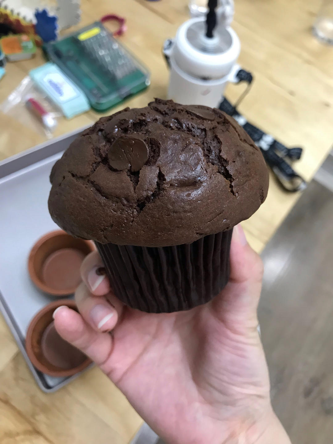 在家做巧克力蘑菇头麦芬蛋糕🍫