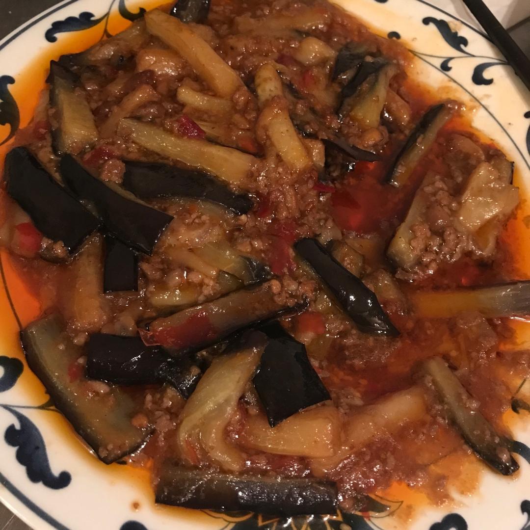 红烧肉沫茄子