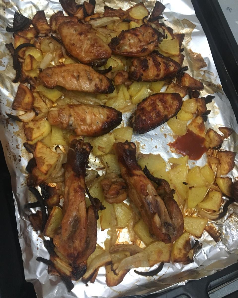 新奥尔良烤鸡翅土豆