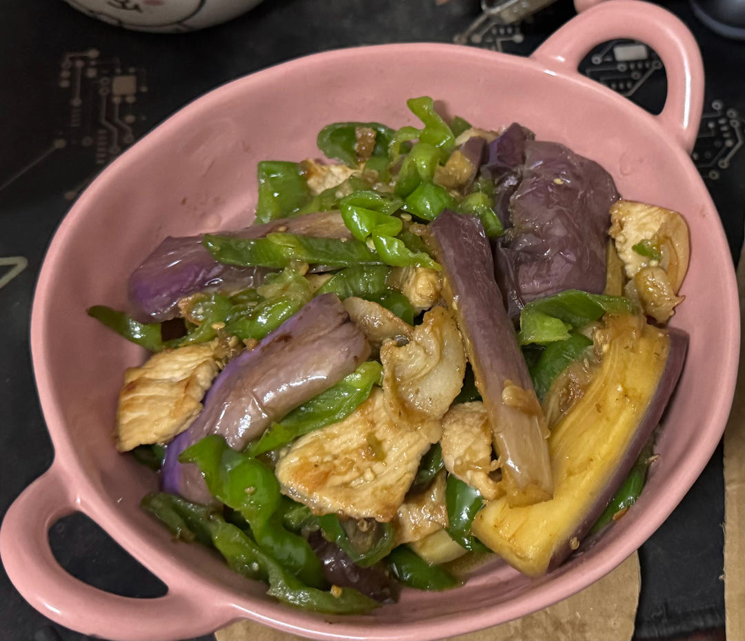 少油版茄子炒肉