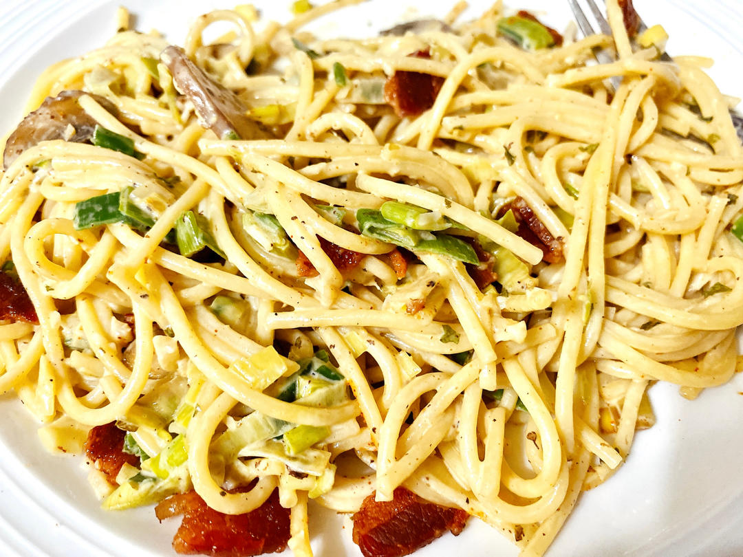 韭葱蘑菇意面 Leek And Mushroom Pasta