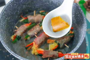 咖喱菠菜牛肉卷~宝宝辅食的做法 步骤10