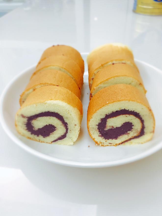 紫薯泥蛋糕卷（无奶油版）的做法