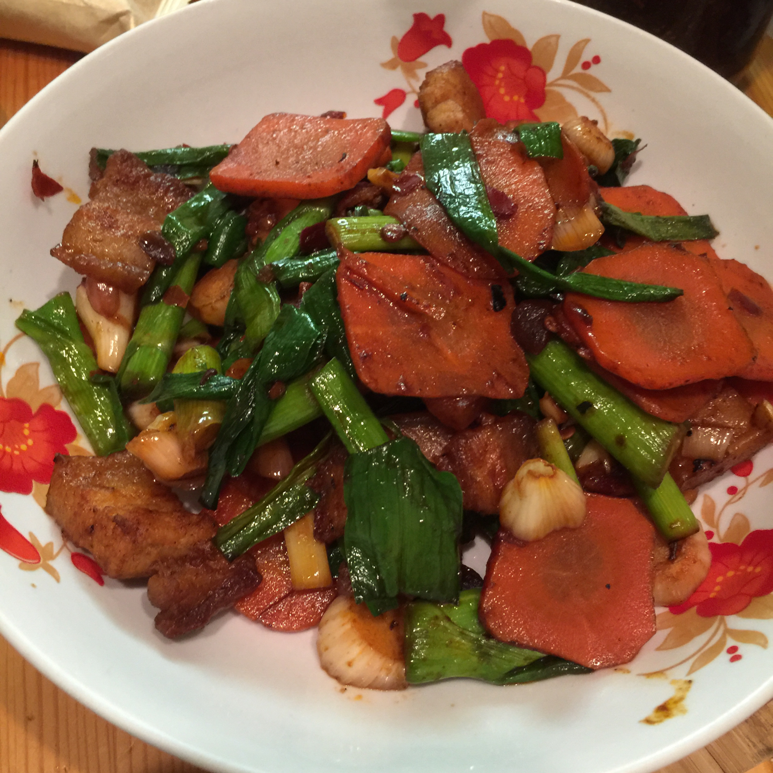 老丁的私房菜-蒜苗回锅肉