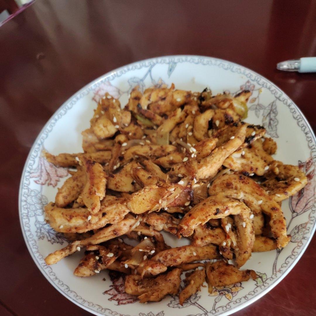 孜然鸡胸肉，低脂低卡好吃无压力。