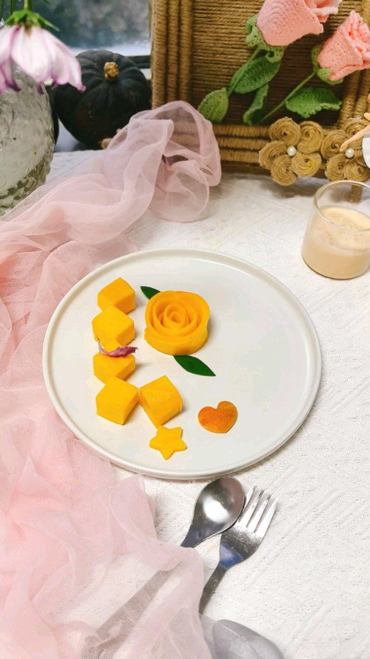 芒果意境月亮摆盘