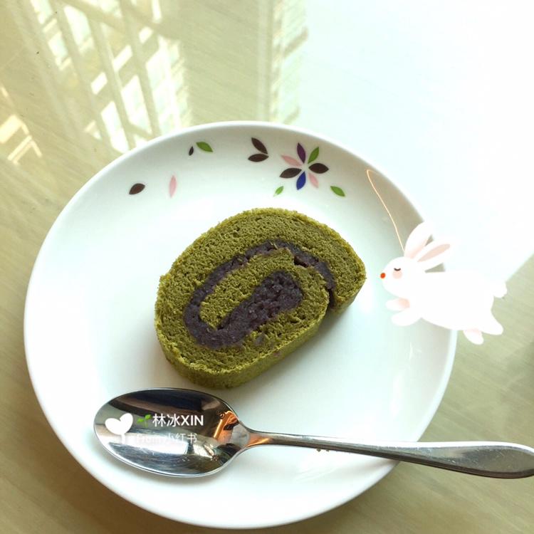 抹茶红豆蛋糕卷