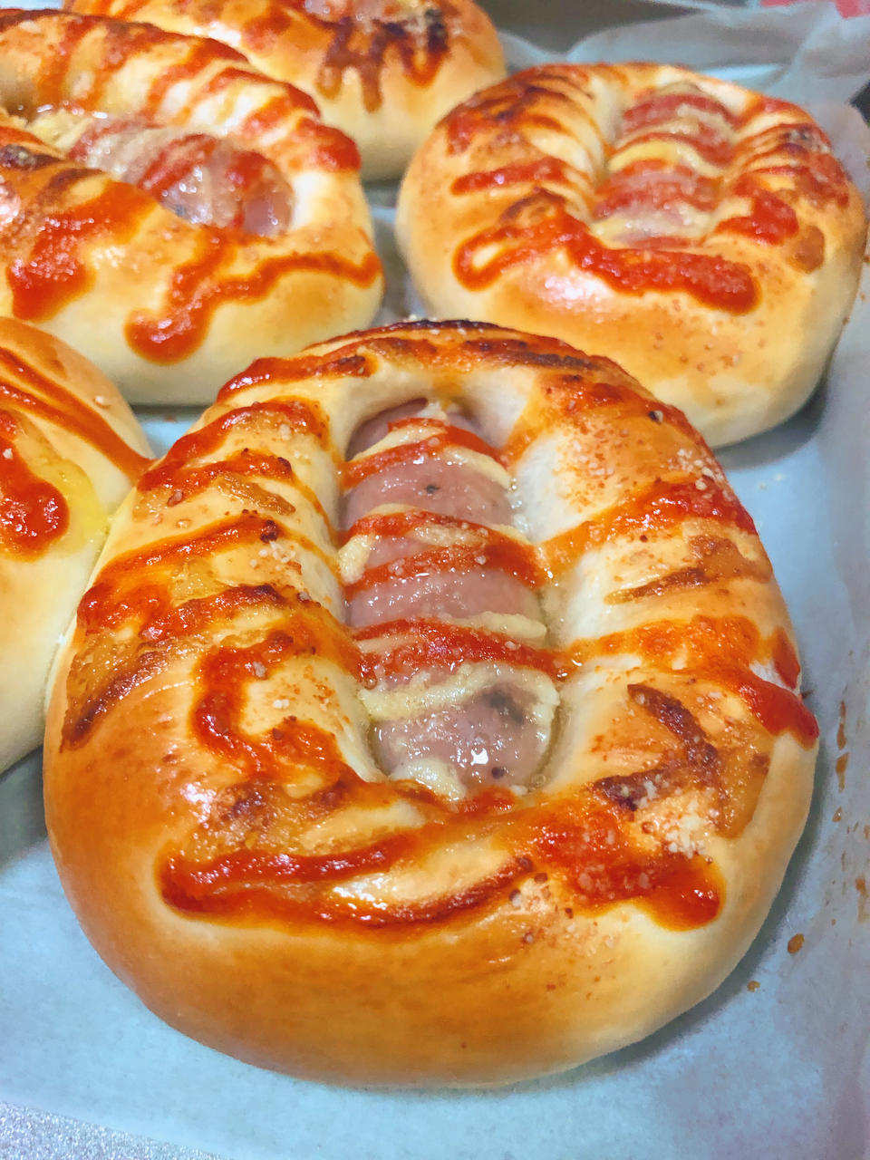 零失败率的芝士肠仔包 肉类面包