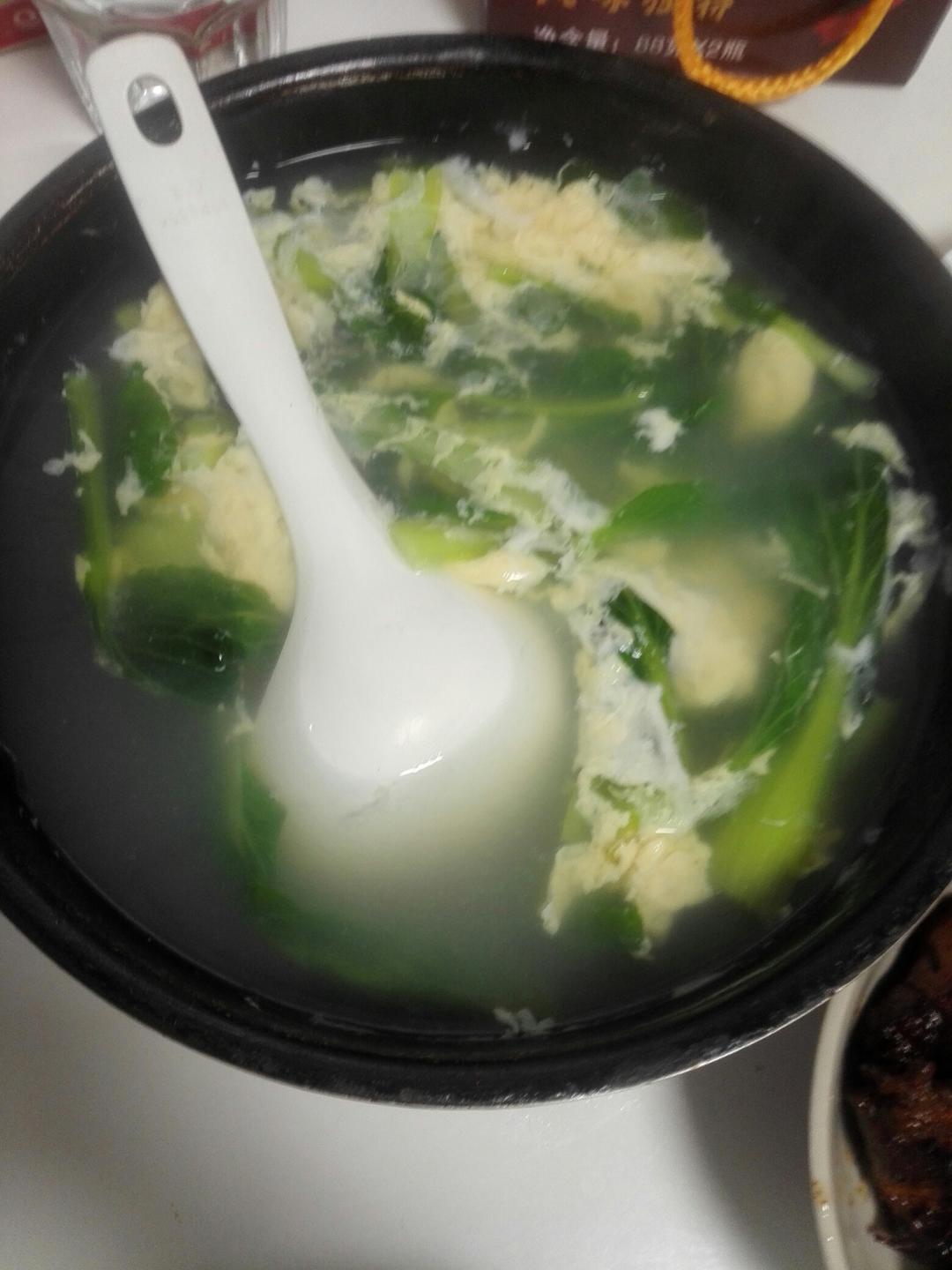 青菜鸡蛋汤的做法