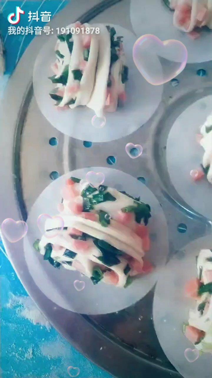 👉香葱火腿花卷🌺(附加葱花蒸完不变黄的秘诀)👈