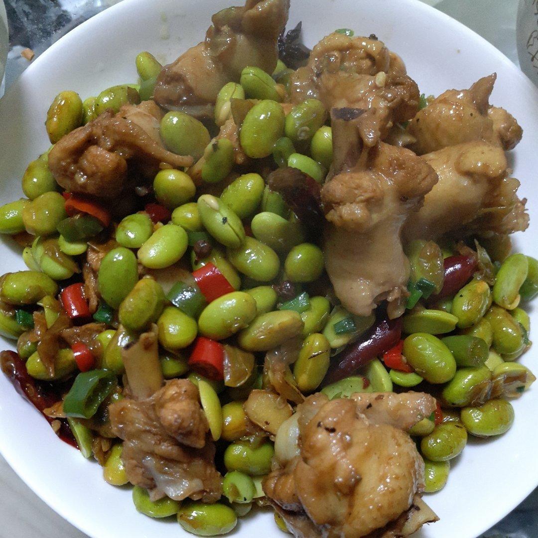 毛豆烧鸡