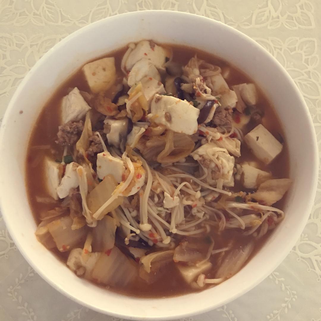 泡菜肉末豆腐