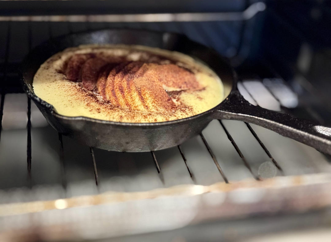 低卡肉桂苹果荷兰松饼🥞网红brunch