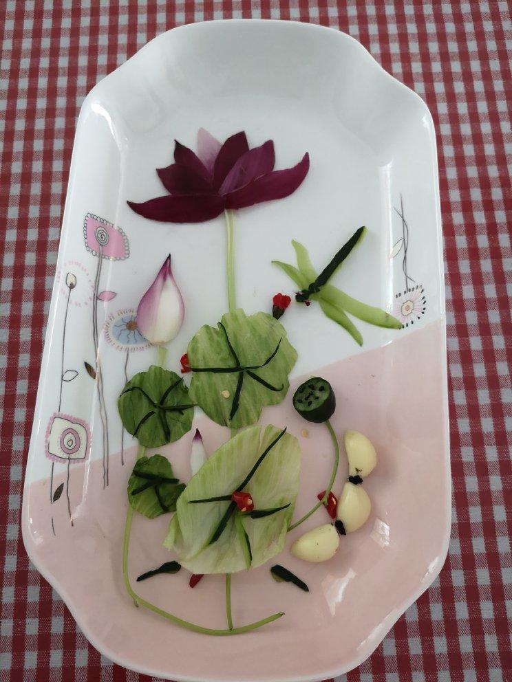 手机用户9866_vxyd做的简单美丽的盘饰(9)——冷拼·洋葱荷花