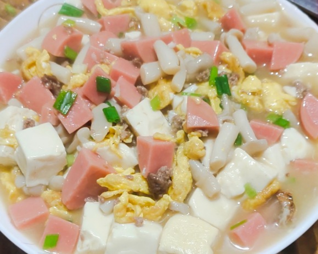 海鲜菇豆腐的做法