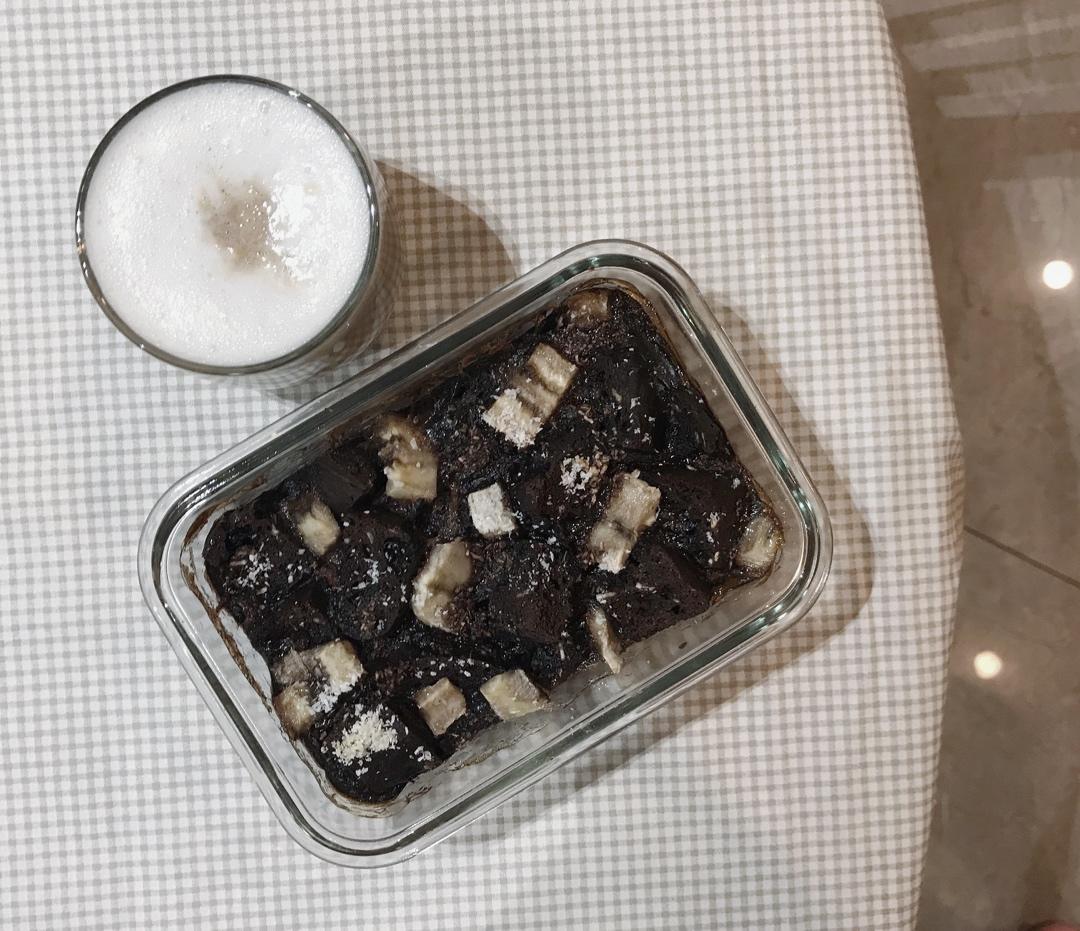 无糖巧克力香蕉焗面包布丁【健康一锅端】