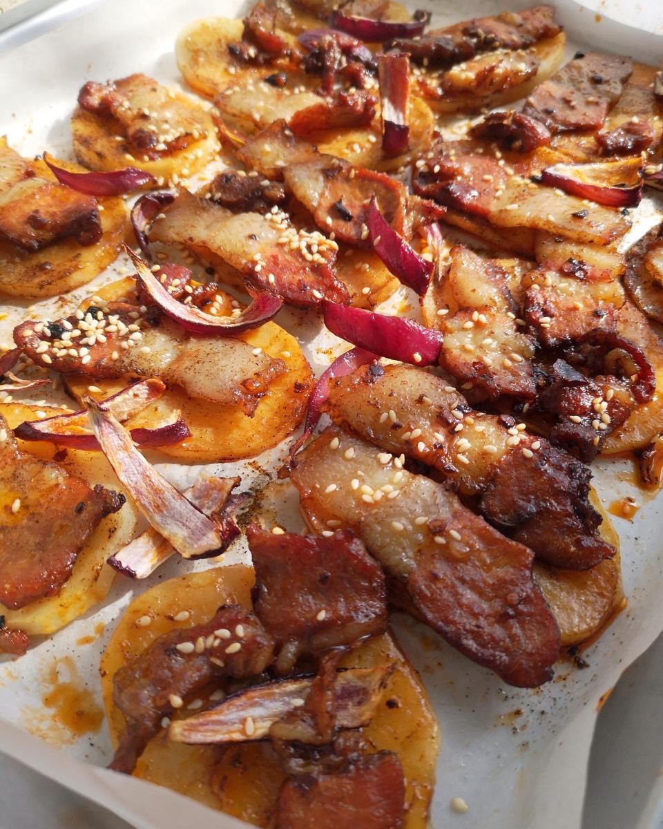 烤箱版土豆烤五花肉