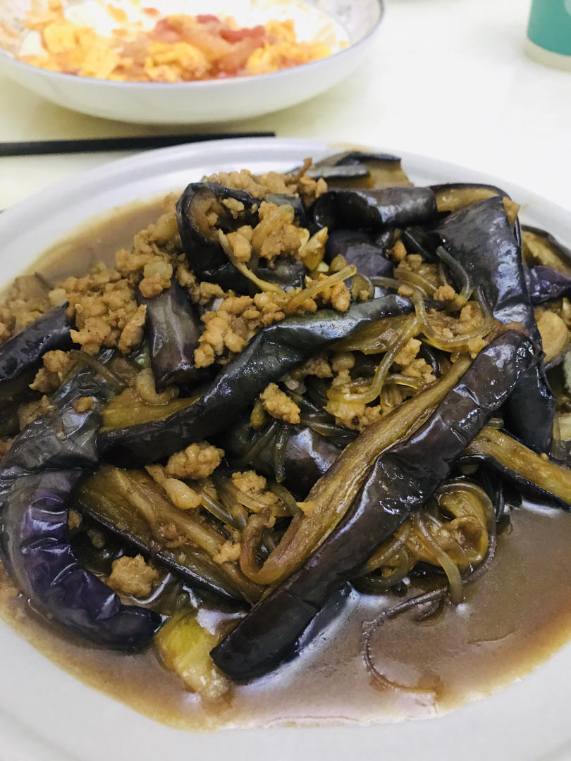 红烧肉沫茄子