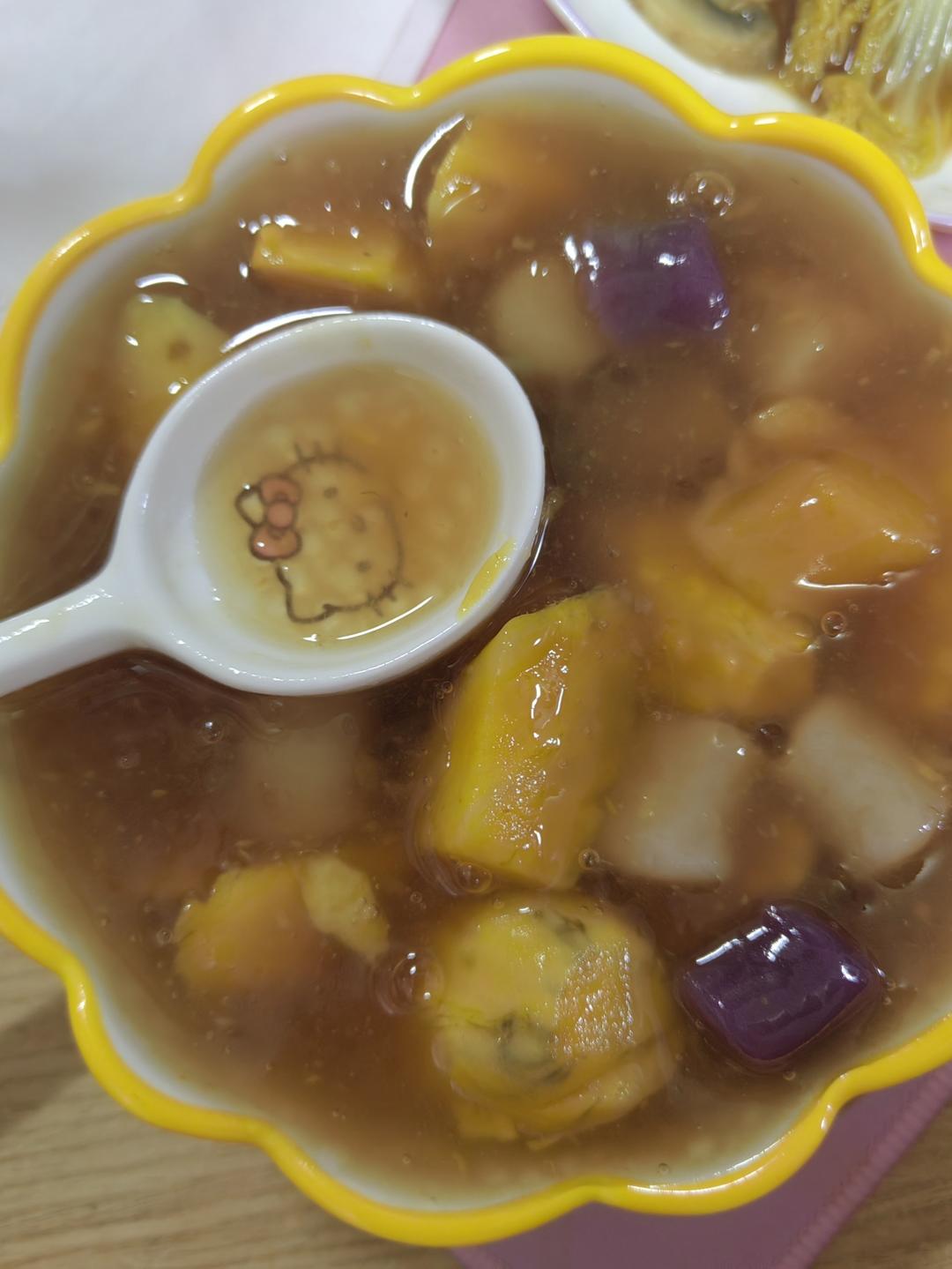 电饭煲芋圆西米露 ，巨简单❗好喝到哭😭秋冬必备