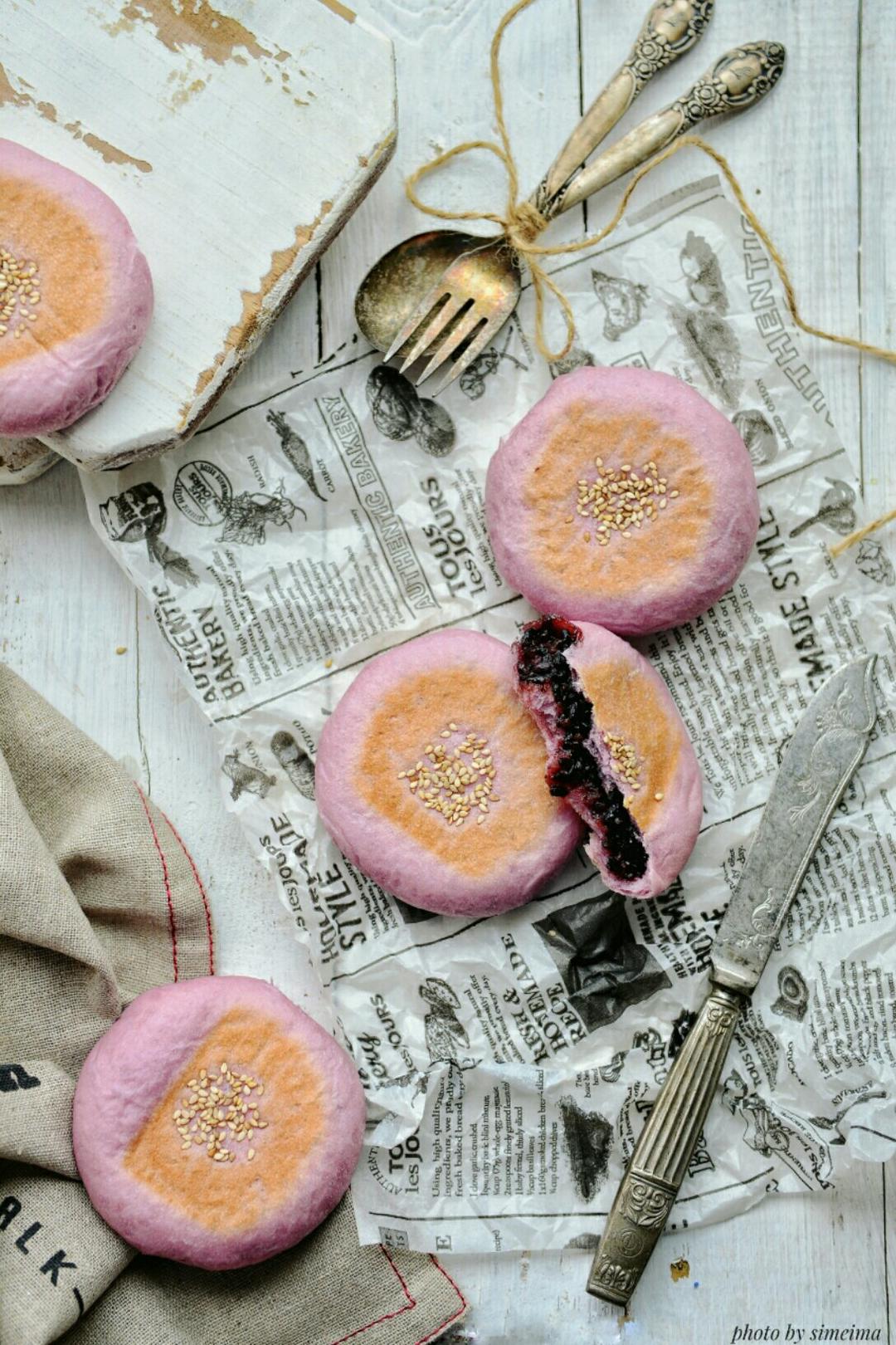 日式紫薯紫糯米包