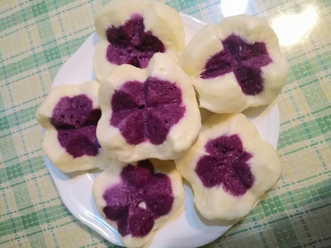 紫薯开花馒头