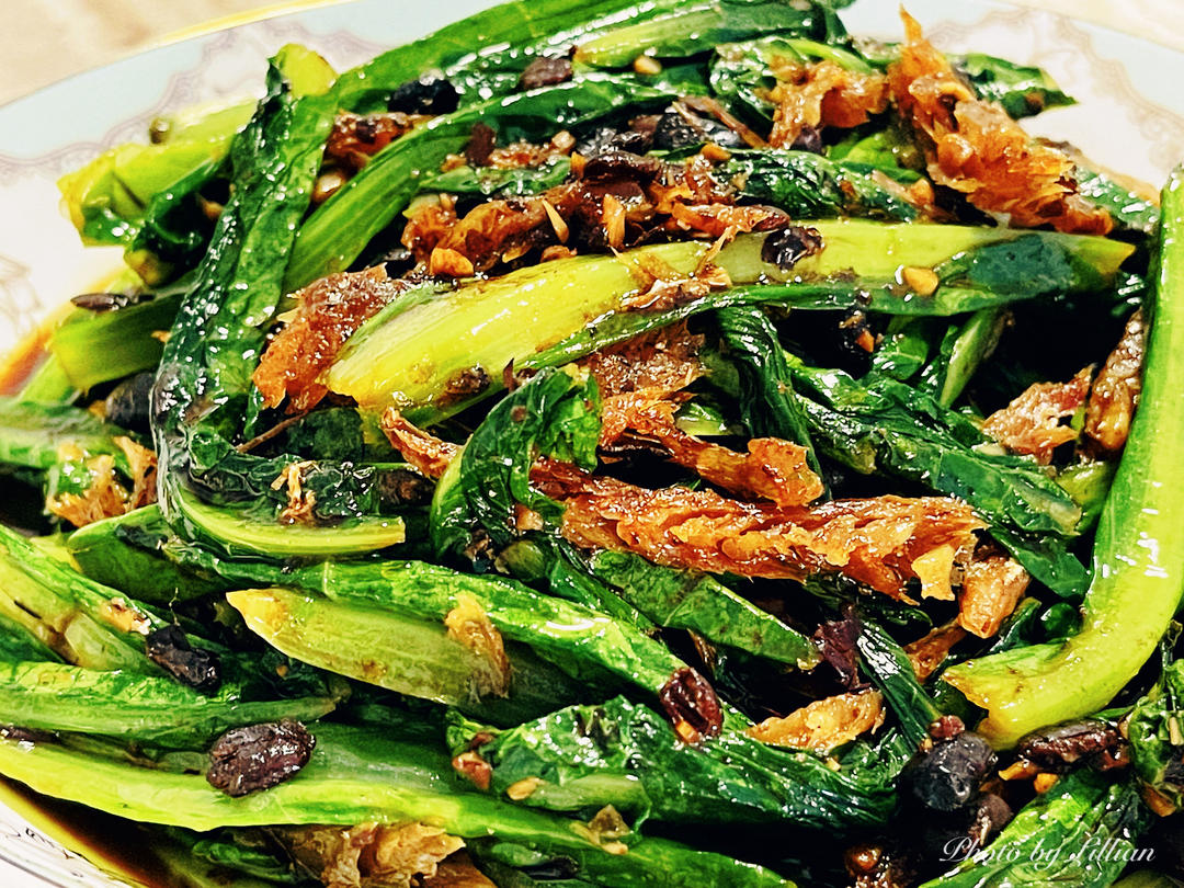 豆鼓鲮鱼油麦菜