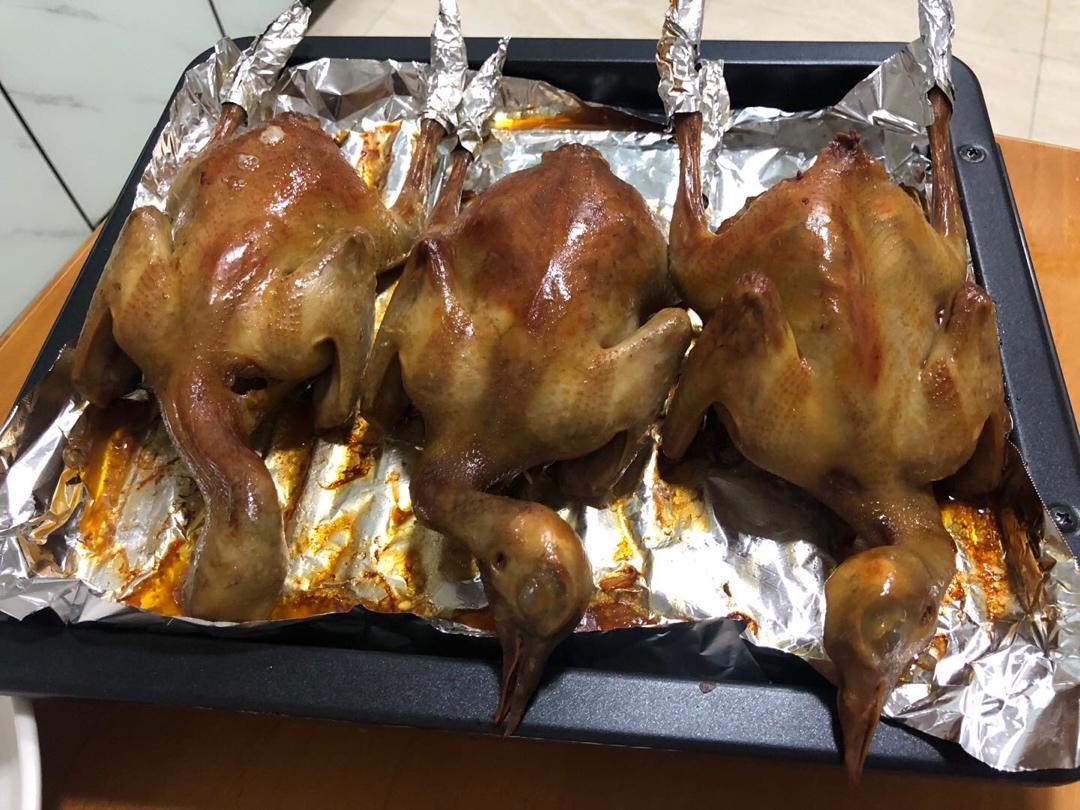 盈sachi做的烤箱版脆皮烤乳鸽内含脆皮的秘决