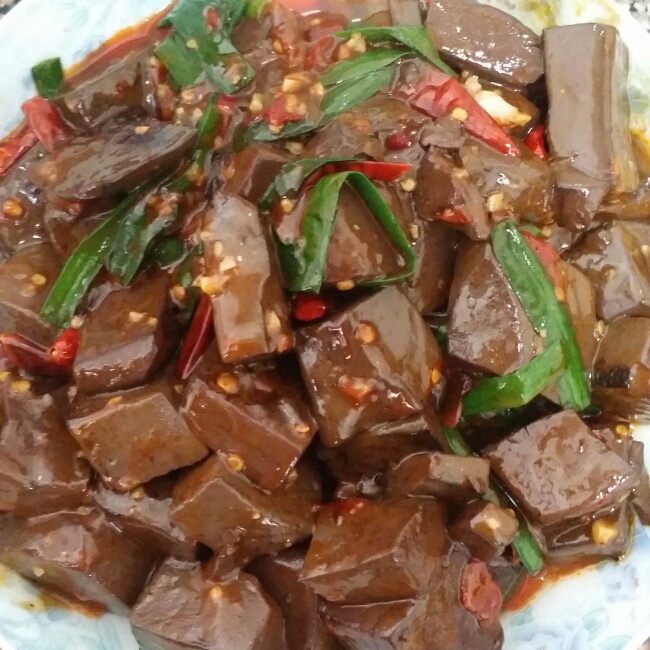 菇凉很忙做的酸辣猪血