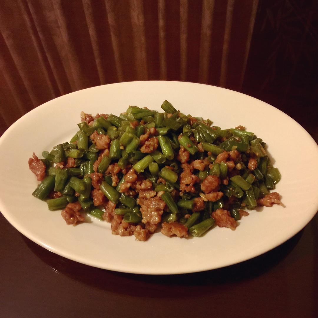 肉沫豆角下饭菜